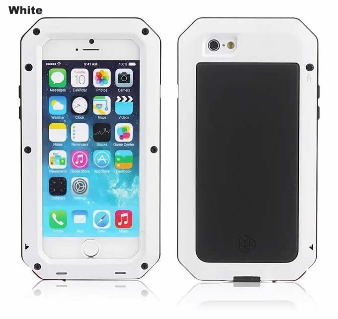 Aluminum Alloy Metal Glass Protection  Waterproof Shockproof  iPhone 6s 6 Plus Case Cover